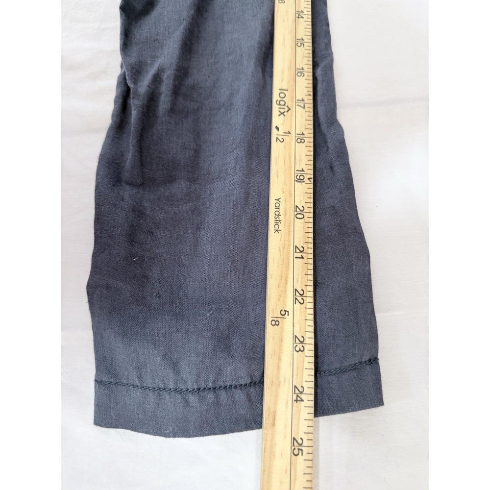 Nurture Linen Tunic Top Size L Lagenlook Popover Roll Sleeves Coastal Casual - Picture 9 of 11